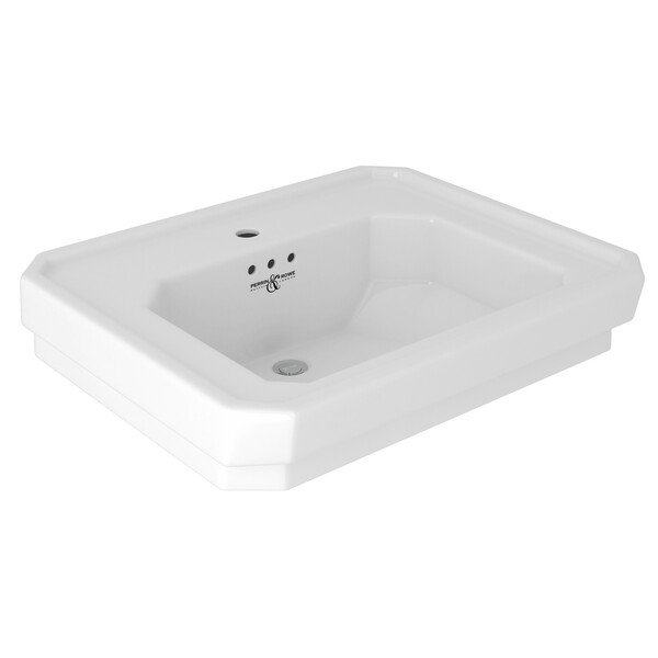 Deco 25 Inch Sink and Pedestal - White | Model Number: U.2931WH-product-view